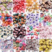 30/50/100Pcs Colorful Cartoon Heart Shape Clay Beads Polymer Clay Spacer Beads For Jewelry Making Diy Bracelet Necklace Handmade Beads