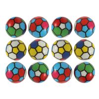 12Pcs Colorful Mini Football Stress Reliever Ball Exercise Soft Elastic Stress Reliever Ball Kid Small Ball Toy Adult Massage Toy