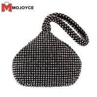 MOJOYCE Bling กระเป๋าคลัทช์สำหรับผู้หญิงเย็นงานแต่งงาน Rhinestone Wristlet Purses