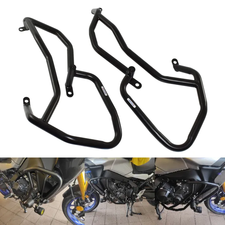 Black Motorcycle Engine Guard Bumper Crash Bar Frame Sliders Protection