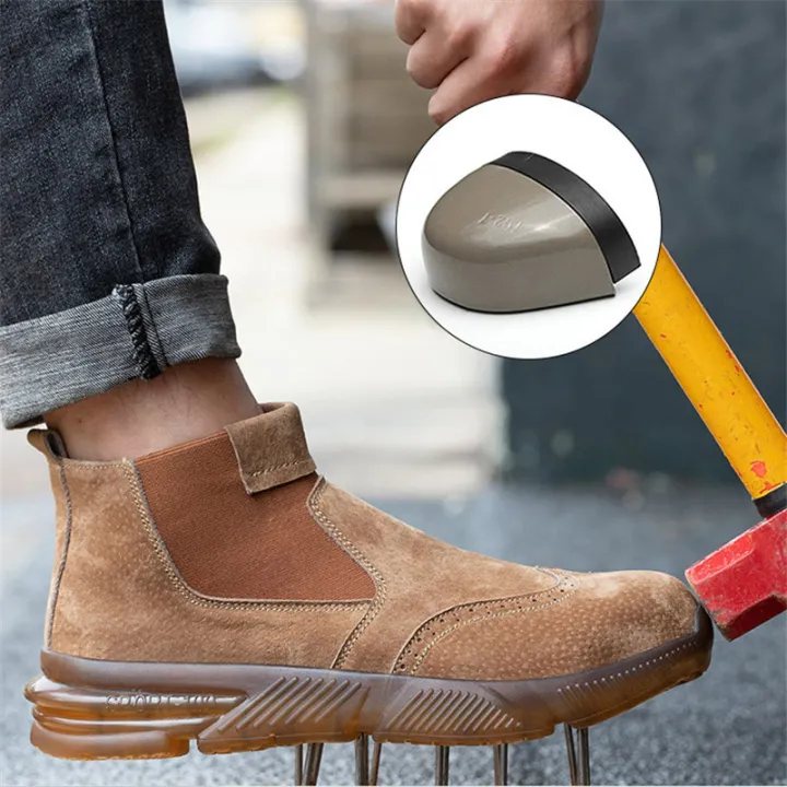 low top slip on work boots
