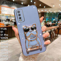 เคสโทรศัพท์ Kanavi สำหรับ VIVO Y20 Y20i Y12S Y20A Y20S Y12A S1 S1โปร V2026 V2027 V2028 V2029 V2032 V2042แฟชั่น V2033เคสโทรศัพท์มือถือใหม่หรูหราเคลือบซิลิโคนแบบตรงขอบโทรศัพท์มือถือ