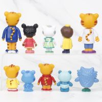 ZZOOI 10Pcs/set Daniel Tigers Neighborhood Friends Figures Set Daniel Tiger Prince Elaina Owl Katerina PVC Action Figure Toy 5-6.5cm