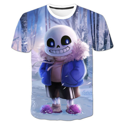 Summer Fashion Skeleton Brother Tshirt Game undertale sans T Shirt Kids 3D Printed Cartoon T-shirt For Boys Girls Children Tops