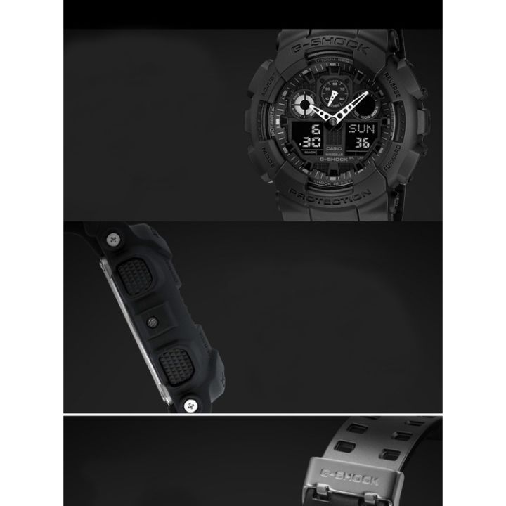 casio-g-shock-นาฬิกาข้อมือผู้ชาย-สีดำ-สายเรซิน-รุ่น-ga-100-1a1dr-นาฬิกาจับเวลากันน้ํา