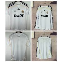 ✴♞☂ 0910 เสื้อยืดแขนยาว ลายทีมฟุตบอล Real Madrid Home AAA สไตล์วินเทจ