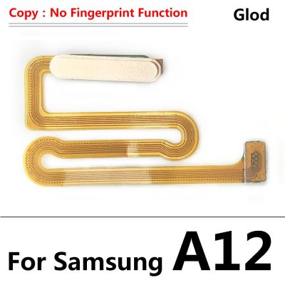 ปุ่มโฮมคืนสินค้าใหม่ของแท้สำหรับ Samsung Galaxy A12 A125เซ็นเซอร์ตรวจสอบลายนิ้วมือสายยืดหยุ่น A125F พร้อมสายเฟล็กซ์ปุ่มเปิดปิด