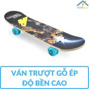 Ván trượt Skateboard gỗ ép nguyên khối Bánh 3 lớp chất lượng cao có bảo