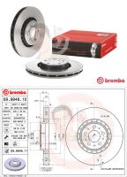 09 9848 11 จานเบรค ล้อ F (ยี่ห้อ BREMBO) รุ่น HC UV PVT VOLVO XC90 2.5T 3.2 D5 T6 V8 ปี2002-&amp;gt;