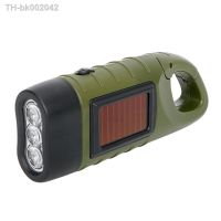 ❍ Portable Mini Flashlight Solar Hand Crank Torch Strong Light Flashlight Household LED Energy-saving Emergency Flashlight