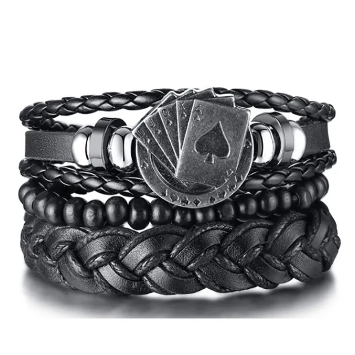 mens-charm-bracelets-leather-wristband-vintage-rudder-charm-bracelet-mens-leather-bracelets-ethnic-tribal-wristband