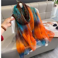 ✾ Plaid Stoles Design Silk Satin Shawl Scarf Women Summer Fashion Print Soft Pashmina Wraps Bufanda Female Headband Hijab Echarpe