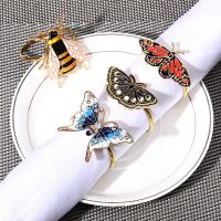 Butterfly Napkin Rings Hotel Napkin Buckles Home Dinner Napkin Holder Birthday Wedding Party Table Decorations