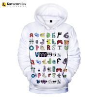 Sudadera con capucha con estampado 3D de alfabeto para hombre, ropa de calle informal de gran tamaño con estampado de Anime para niños y niñas