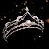 Online-Home Baroque มงกุฏเพชร Crown,ลูกปัดคริสตัลเจ้าสาว Tiaras Rhinestone มงกุฎประกวดมงกุฎสำหรับเจ้าสาว Headbands แต่งงานอุปกรณ์เสริมผม