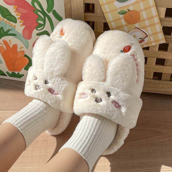 ขายดีที่สุด-ioztt2023-antovo-cotton-cartoon-warm-slippers-indoor-shoes-kawaii-baotou