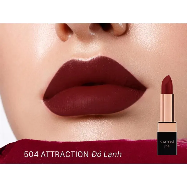 HCM]Son Lì Mịn Môi Vacosi Color Matte Lipstick #504 Attraction | Lazada.vn