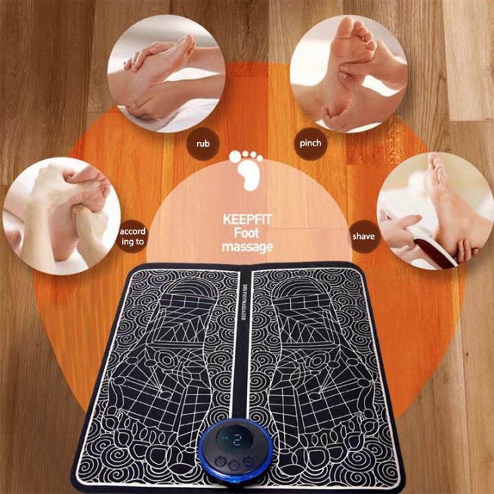 Foot Massage Pad EMS Physiotherapy Pedicure Machine USB Rechargeable Foot Pulse Massage Lazada PH