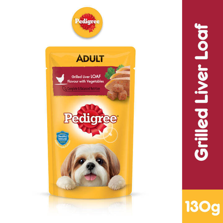 [GWP] Pedigree Pouch Adult Grilled Liver Loaf 130g Lazada