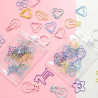 10pcs/pack Mini Paper Clips cute Kawaii Stationery Metal Clear Binder Photos Tickets Notes Letter Love Star Pig office accessory