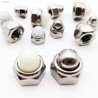 ◎ M4 M5 M6 M8 M10 M12 304 Stainless Steel Hex Nylon Insert Lock Nut Self-locking Nylock Locknut with Acorn Cap Cover Dome DIN986