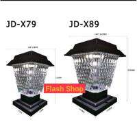 ุถูกกว่า โคมไฟหัวเสา โซล่าเซลล์ พลังงานแสงอาทิตย์ STAR LED รุ่น JD-X79 X89 SOLAR-LAWN-LIGHT-SMD-LED HIGH COLOR 2แสง สีขาวและวอร์มไวท์ ทนแดด ทนฝน ค่าไฟ0บาท