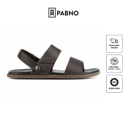 Sandal nam quai ngang PN725 sandal thời trang nam PABNO chất liệu da bò