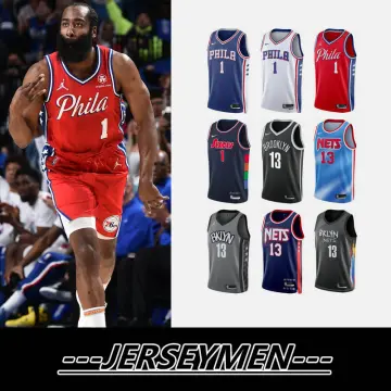 Philadelphia 76ers 1 James Harden 2022-23 Icon Edition Royal Men