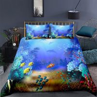 【hot】■ Underwater world Set Fashion 3d Duvet Cover Comforter Bed King Size Dropship