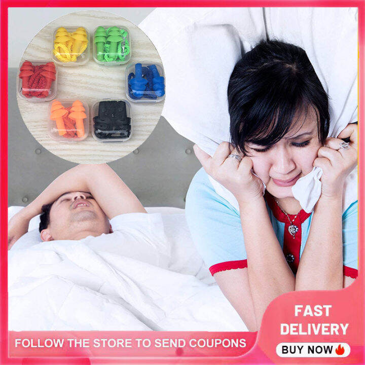 Waterproof Silicone Ear Plugs Sleep Noise Prevention Earplugs Noise