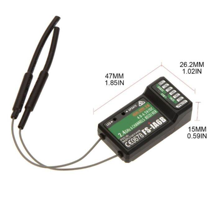 ตัวรับสัญญาณ6ch-fs-ia6b-2-4g-ppm-พร้อมพอร์ต-ibus-ใช้ได้กับ-i4-i6-i6x-i10ส่งสัญญาณ2-4055-2-475ghz