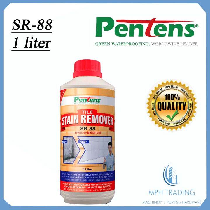 [100 EFFECTIVE] Pentens SR88 Concentrated 1L Tile Stain Remover Lazada