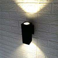 External Wall Sconce Ip65 Waterproof 10W Up Down Modern Aluminum Home 65 * 160mm IP65 Tempered Glass Black Gray Square