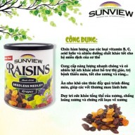Nho Khô Mỹ Không Hạt Sunview Raisins 425g - đồ ăn vặt - đồ khô thumbnail