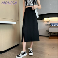 Molisa Fashion กระโปรง กระโปรงยีนส์ กระโปรงทรงเอ ทันสมัย คลาสสิค สบาย นุ่มนวล A93M1H3 41Z231011