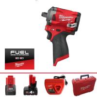 Milwaukee M12FIWF set (2+4ah) บล๊อคไร้สาย 12 โวลต์ M12FIWF12