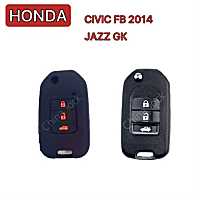 ปลอกกุญแจรถฮอนด้า HONDA CIVIC FB 2014 /JAZZ GK เคสซิลิโคนหุ้มกุญแจรถยนต์กันรอย