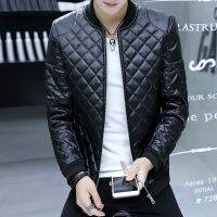 ZZOOI Mens casual leather jackets trendy mens jackets thin leather jackets youth Korean autumn and winter jackets casaco masculino