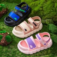 ∈ Pull back boys sandals 2023 new summer medium-sized boys Baotou girls shoes childrens sports summer sand autumn