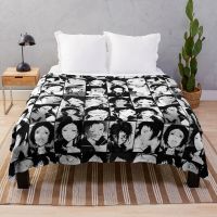 Akutagawa Ryunosuke- collage black and white version Throw Blanket Soft Blanket Flannel Fabric