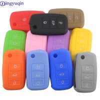 【cw】 jingyuqin 3B Silicone Car Key Cover Case For VW Golf Bora Jetta POLO Passat Skoda Superb Octavia Fabia SEAT Ibiza Leon Procted