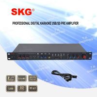 #ส่งฟรี# SKG รุ่น AV-336 ปรีแอมป์คาราโอเกะบลูทูธ(professional digital karaoke usb/sd pre amplifier)