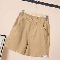 【มีไซส์ใหญ่】Plus Size Womens Solid Simple Summer Shorts Elastic Waist Casual Shorts