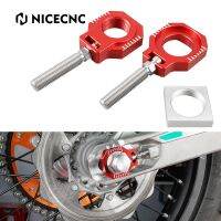 NICECNC Motorcycle Aluminum Rear Axle Blocks Chain Adjuster For GasGas EX/MC 125 300 EX F/MC F 250 450 2021 2022 Red Blue Orange