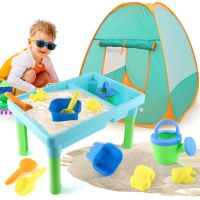 ป่าร้อน LIN431 - ❆☃۞ Kids Beach With Tent Shovel Tools Set Indoor Outdoor Game Birthday Gifts