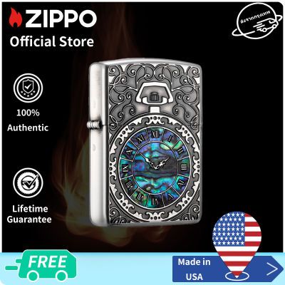 Zippo Wat.ch Design Antique Silver Pocket Lighter  ZBT-2-81A ( Lighter without Fuel Inside)เงินโบราณ（ไฟแช็กไม่มีเชื้อเพลิงภายใน）