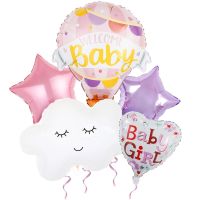1set Welcome Baby Boys Girls Foil Balloons Gender Reveal Baby Shower Pink Blue Globos Toys For Newborn Birthday Party Decoration Balloons