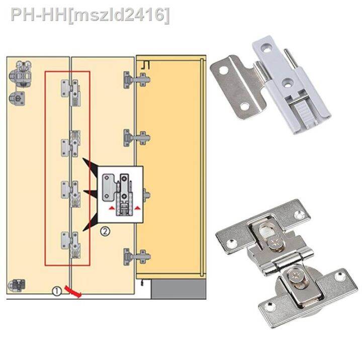 hot【DT】☁ ♨ 4PCS Cupboard Sliding Reversal Accordion Folding Door Hinge Bifold Systems Tracked