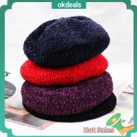 OKDEALS Casual Plain Classic Chenille Breathable Beret Thin Acrylic Berets Ladies Beret Women Flat Cap