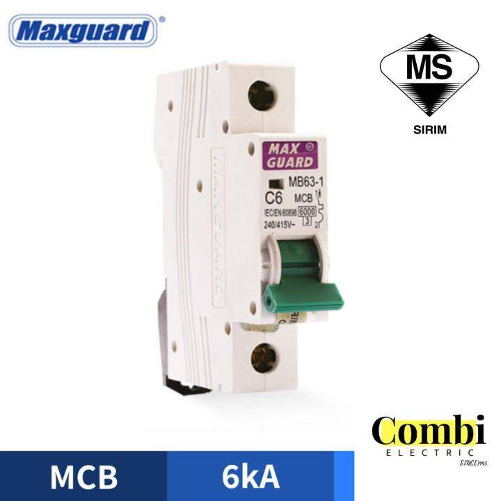 Maxguard 1 POLE 6KA TYPE C MCB 6A/ 10A/ 16A/ 20A/ 32A | Lazada